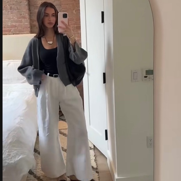 Almina Concept V Neck Cardigan Sweater Merino Wool S Grey Gray NWOT - Picture 14 of 14